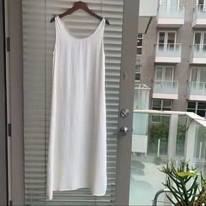 White Sleeveless Midi Dress
